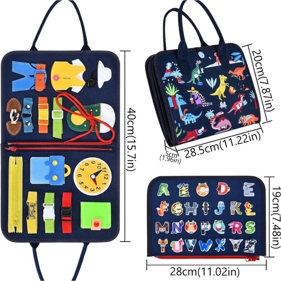 NWT Two different toddler life skills sensory busy books for travel & learning. - Picture 6 of 10